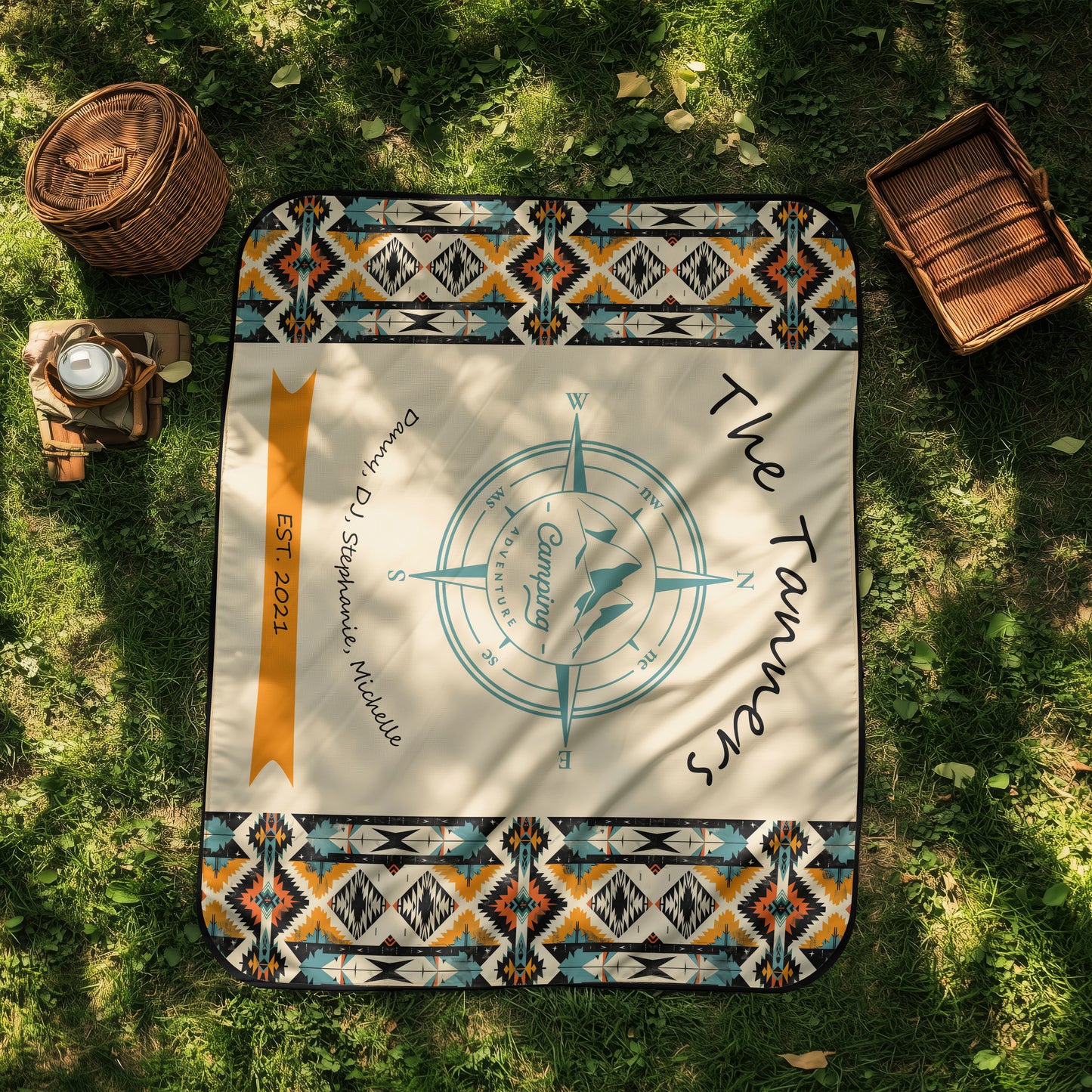 Tribal Camping Adventure Blanket
