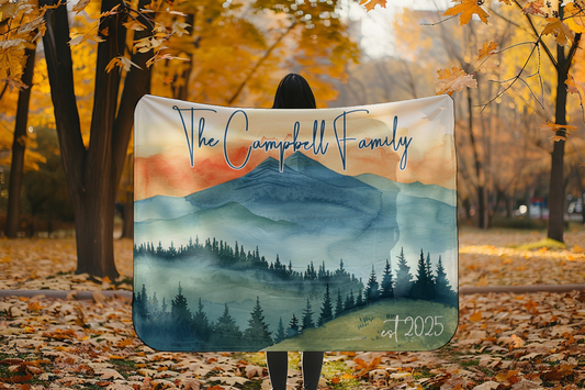 Sunset Mountain Blanket