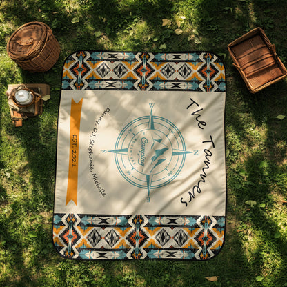 Tribal Camping Adventure Blanket