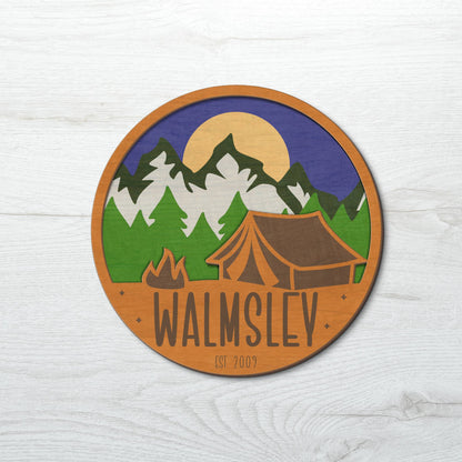 Twilight Campsite Sign